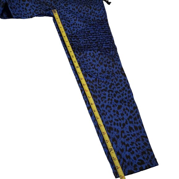 Umgee Pants Large Womens Pull On Skinny Zip Ankle Navy Blue Stretch - Picture 2 of 11